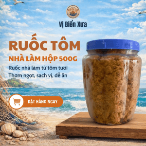 Ruốc tôm nhà làm hộp 500g
